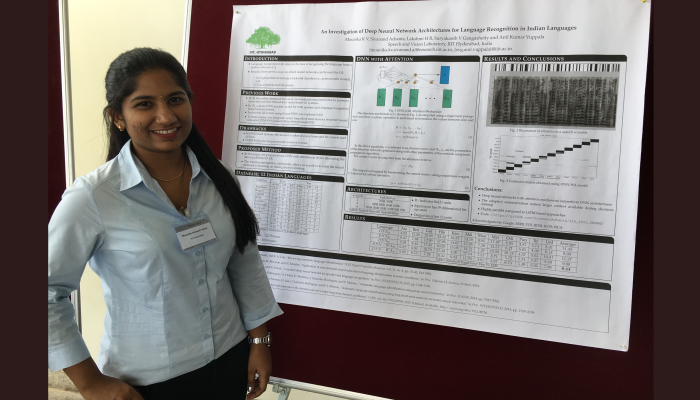 Iiit-h Researcher Wins Best Poster Award At Interspeech 2018 Workshop