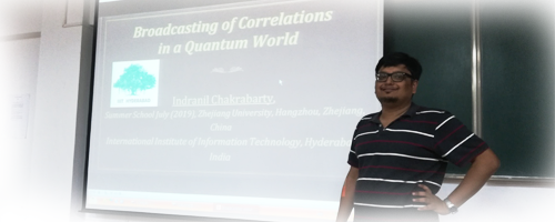 Talk by Indranil Chakrabarty at Zheziang Universit...