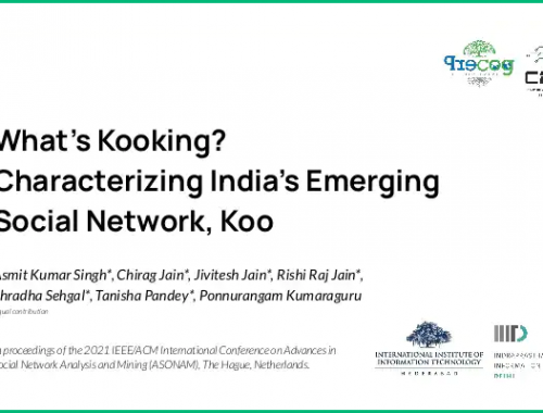 Best Student Paper Award at ASONAM21