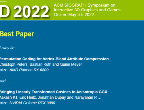 Aakash KT receives best paper award at i3D ’...