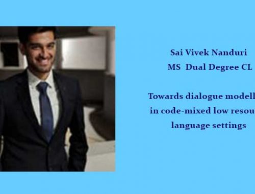 Sai Vivek Nanduri – Dialogue modelling