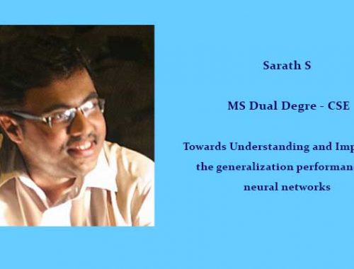 Sarath S – Neural Networks