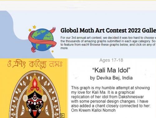 Devika Bej in top 20 at Desmos Global Art Contest