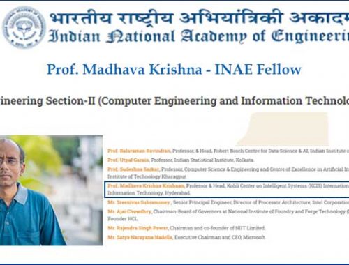 Prof. Madhava Krishna – INAE Fellow