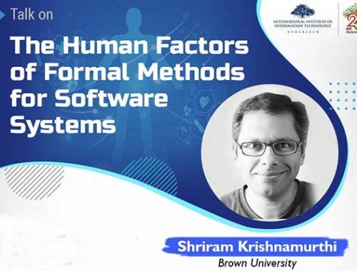 Talk by Dr. Shriram Krishnamurthi