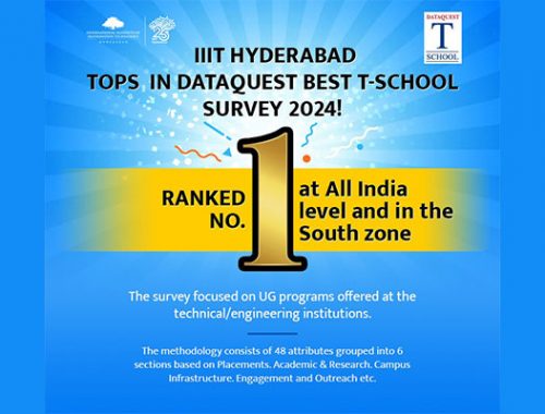 IIITH tops DataQuest Best T-School survey