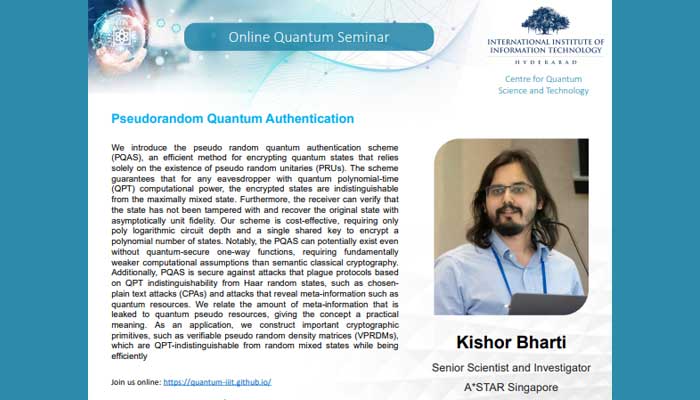 CQST – Online Quantum Seminar