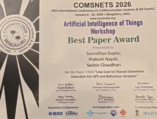 Best Paper Award at COMSNETS 2026
